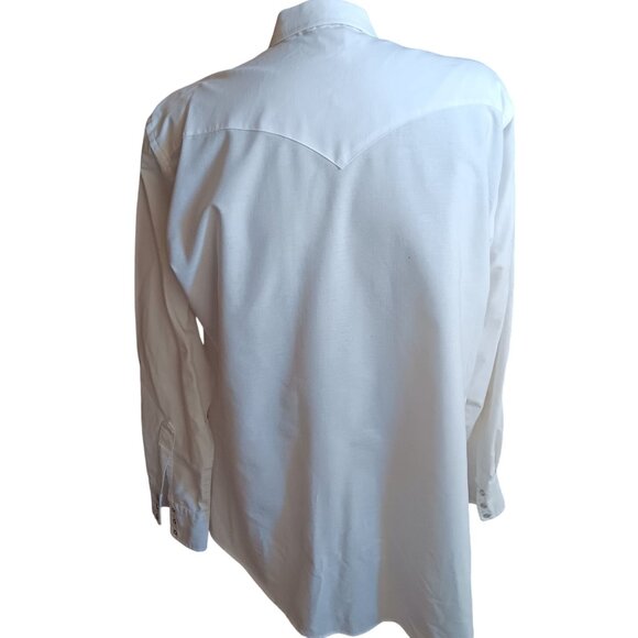 XXL Vintage Men's Ruddock USA Western Cowboy White Snap Rancher 1980's USA - Picture 7 of 7